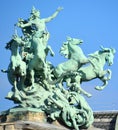One of two Ã¢â¬ÅquadrigaÃ¢â¬Â four-horse chariots